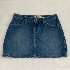 OLD NAVY dark denim shirt skirt